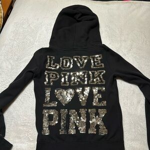 Victoria’s Secret Pink zip up hoodie (used)